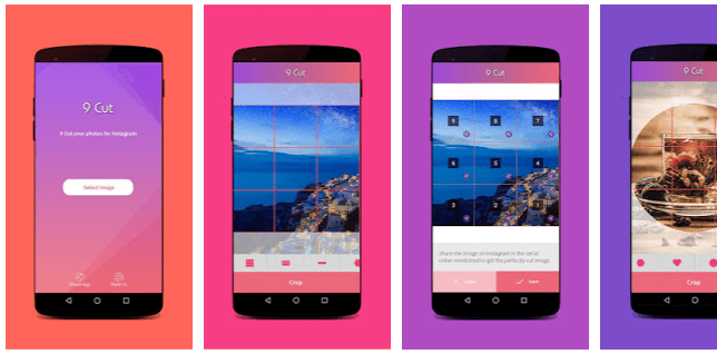 9 cut grids for instagram