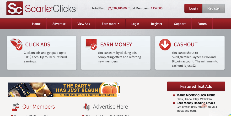 Scarlet Clicks Earning App