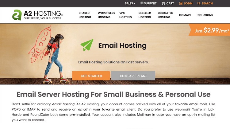 A2hosting Email hosting