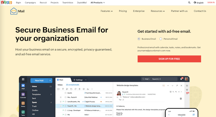 Zoho Business Email