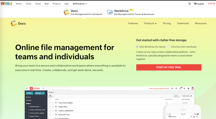 Zoho Docs