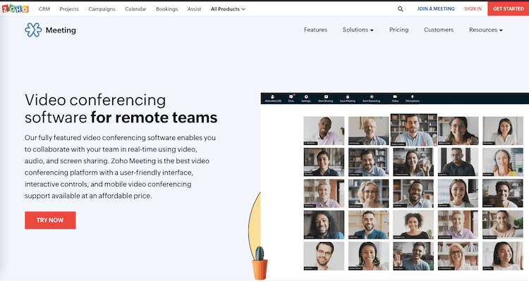 Zoho Video conferencing 